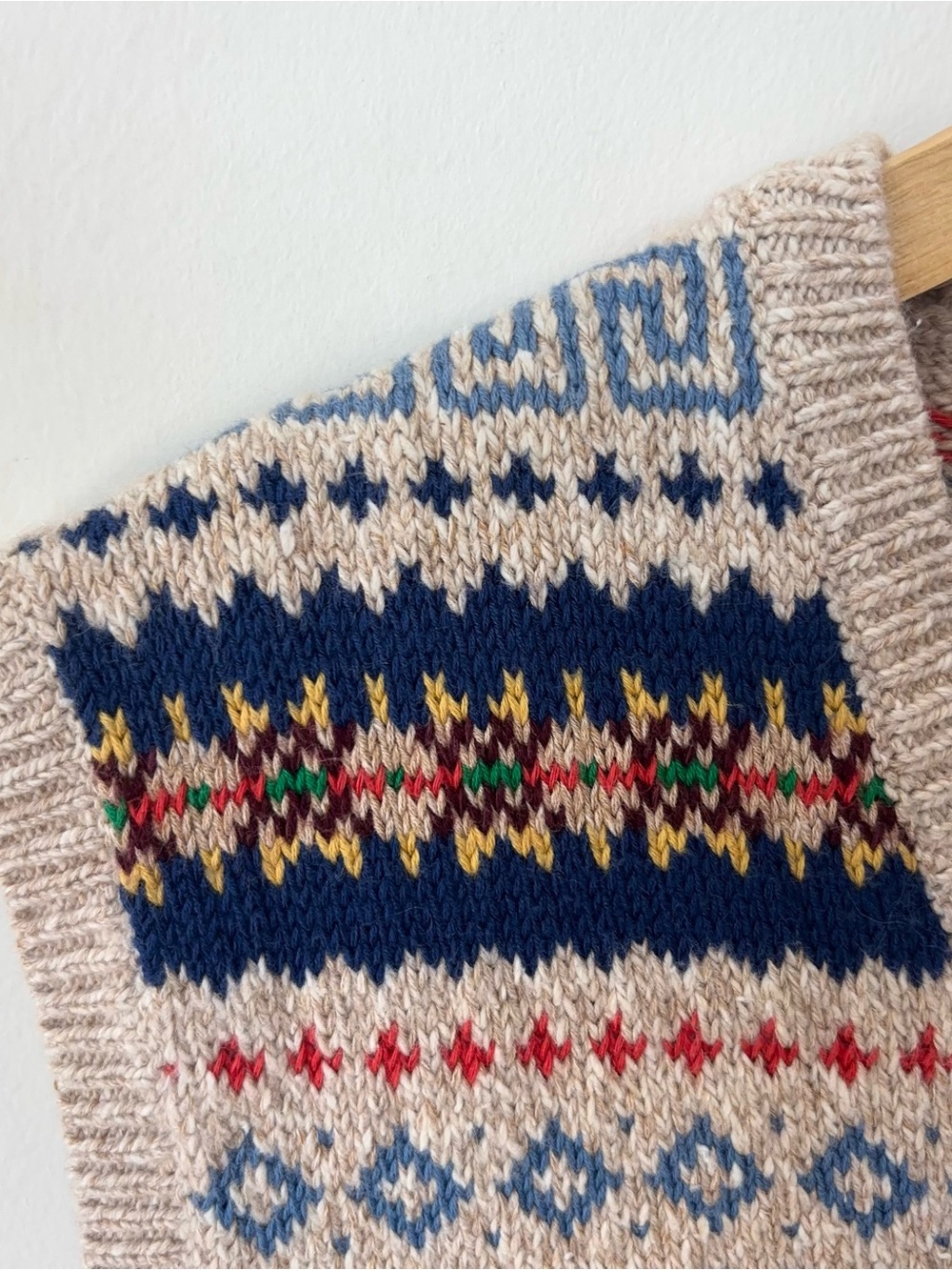Polo Ralph Lauren Cashmere Linen Blend Fair Isle Sweater Vest Size XL V-Neck - Picture 5 of 9